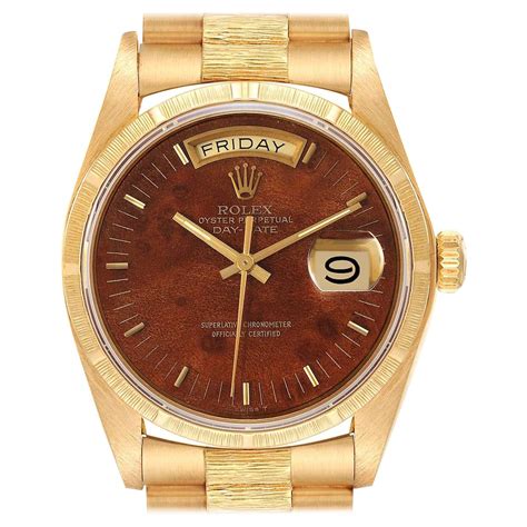 burlwood rolex|Rolex President Yellow Gold 18038 .